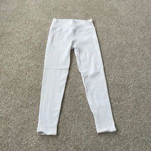 White Ribbed Aerie leggings